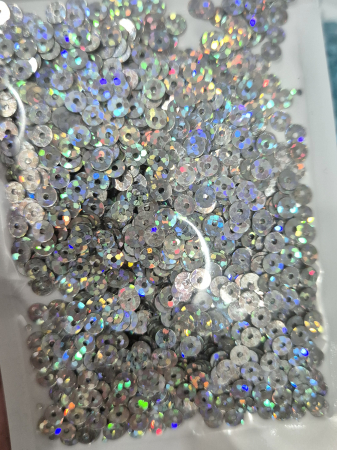 Argintiu - Paiete 4mm argintiu multicolor oglinda