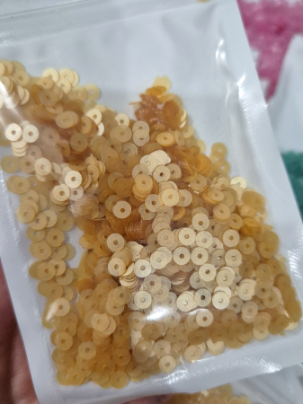 Portocaliu - Paiete 4mm galben miere mat