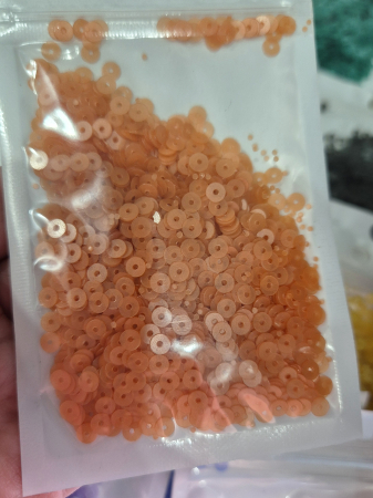 Portocaliu - Paiete 4mm portocaliu mat