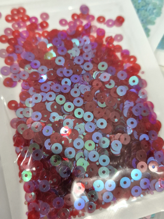 Rosu - Paiete 4mm rosu transp AB