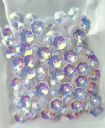 Clear/ Clear AB - Paiete floare cupa 8mm clear AB