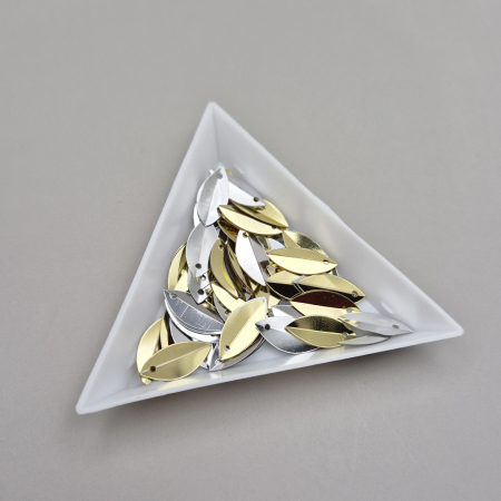 Argintiu - Paiete indoite 6x14mm mix argintiu - auriu oglinda