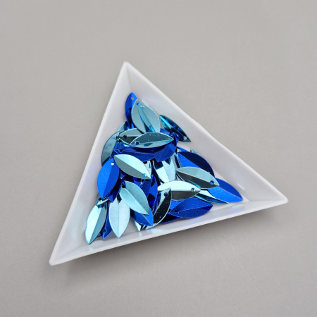 Paiete Indoite - Paiete indoite 6x14mm mix Bleu  - albastru oglinda