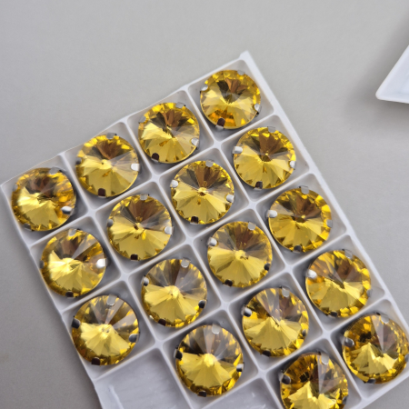 Strasuri Rotunde si Ovale - Stars rotund 12mm topaz