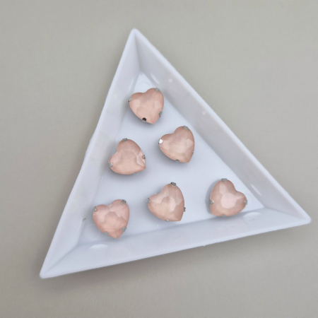 Strasuri - culori speciale - toate formele - Stras 10mm inima Light peach jelly