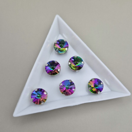 Strasuri - culori speciale - toate formele - Stras 10mm rotund Colorful emerald RB