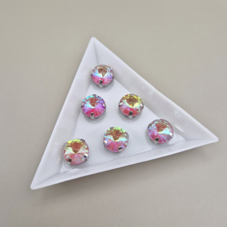 Strasuri - culori speciale - toate formele - Stras 10mm rotund rosu AB