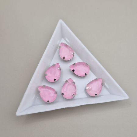 Strasuri - culori speciale - toate formele - Stras 10x14mm lacrima roz deschis jelly