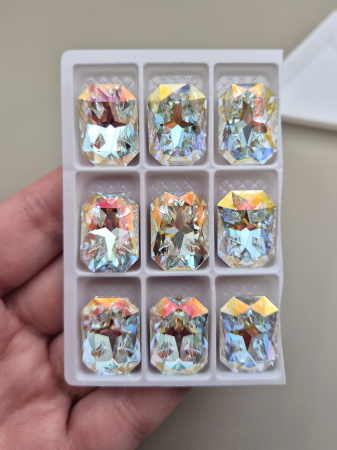 Strasuri sticla si rasina - Stras 13x18mm light AB