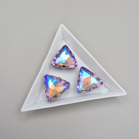 Strasuri Patrate si Triunghi - Stras 18mm sticla Moonlight