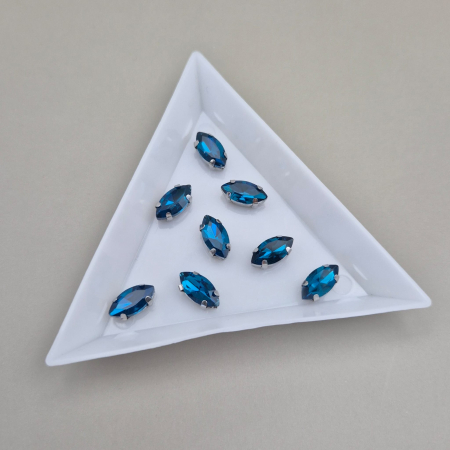 Strasuri sticla si rasina - Stras 5x10mm frunza turcoaz