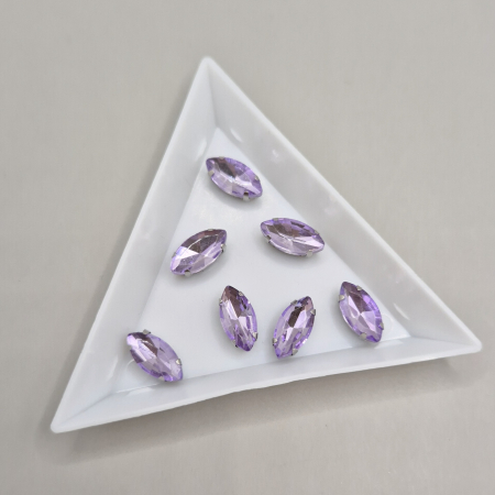 Mov/ violet - Stras 6x12mm Frunza violet - vopsit