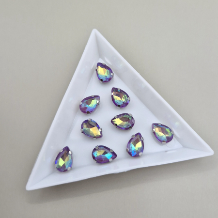 Mov/ violet - Stras 7x10mm lacrima Ametist AB