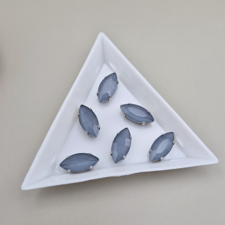 Gri/ Grafit - Stras 7x15mm frunza grafit jelly