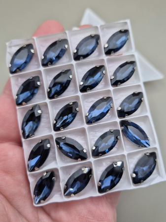 Strasuri in montura - Stras 7x15mm frunza montana