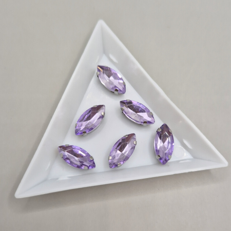 Mov/ violet - Stras 7x15mm Frunza violet - vopsit