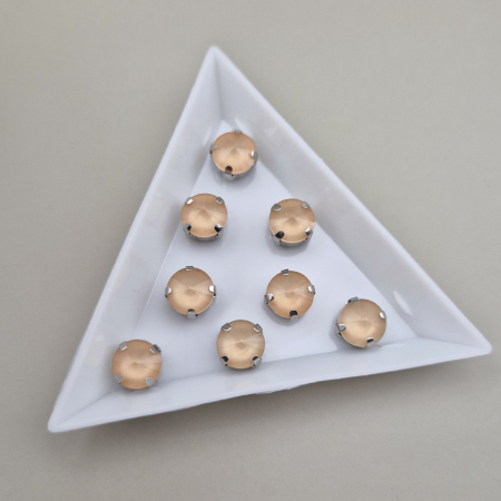 Strasuri - culori speciale - toate formele - Stras 8mm rotund bej jelly