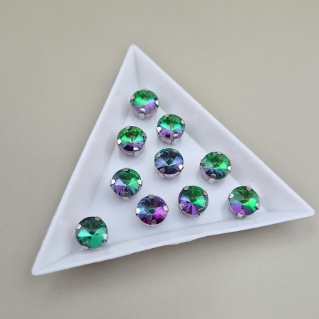 Strasuri - culori speciale - toate formele - Stras 8mm rotund emerald RB