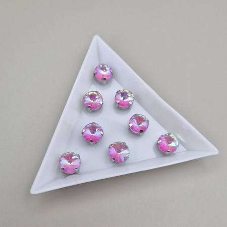 Strasuri - culori speciale - toate formele - Stras 8mm rotund rose AB