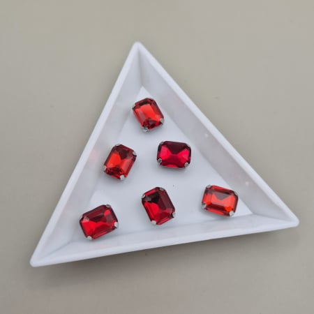 Toate Produsele - Stras 8x10mm dreptunghi rosu deschis