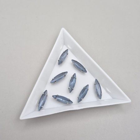 Gri/ Grafit - Stras Frunza 4x15mm Grafit satin