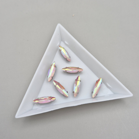 Ivoire - Stras Frunza 4x15mm Light peach AB