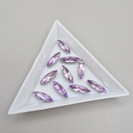 Mov/ violet - Stras Frunza 4x15mm violet (vopsit)