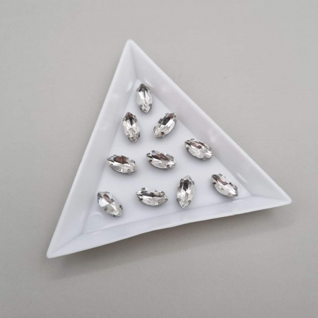 Clear/ Clear AB - Stras Frunza 5x10mm Clear