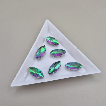 Verde/ Smarald - Stras Frunza 7x15mm Smarald RB