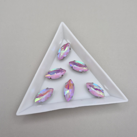 Mov/ violet - Stras Frunza 7x15mm Violet AB