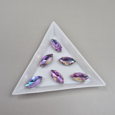 Mov/ violet - Stras 7x15mm frunza Violet RB