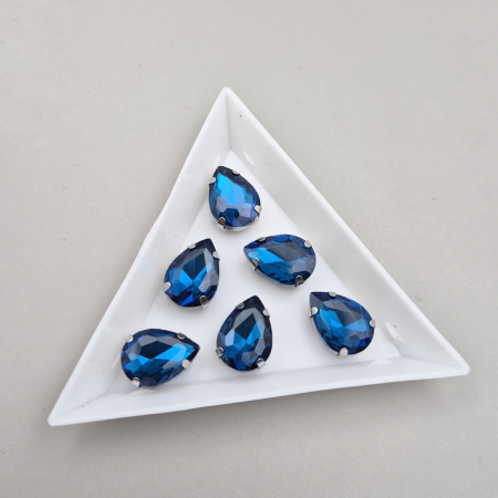 Strasuri Lacrima - Stras lacrima 10x14mm Albastru turcoaz