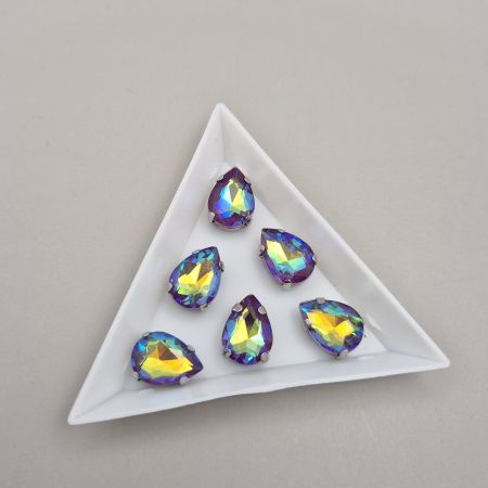 Strasuri - culori speciale - toate formele - Stras Lacrima 10x14mm Ametist AB