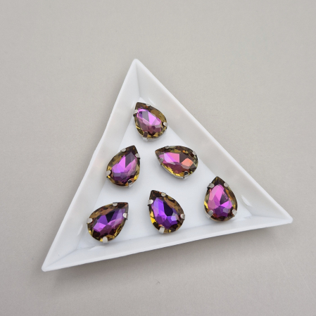 Mov/ violet - Stras Lacrima 10x14mm Ametist RB