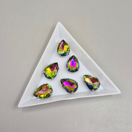 Strasuri - culori speciale - toate formele - Stras Lacrima 10x14mm Flame RB