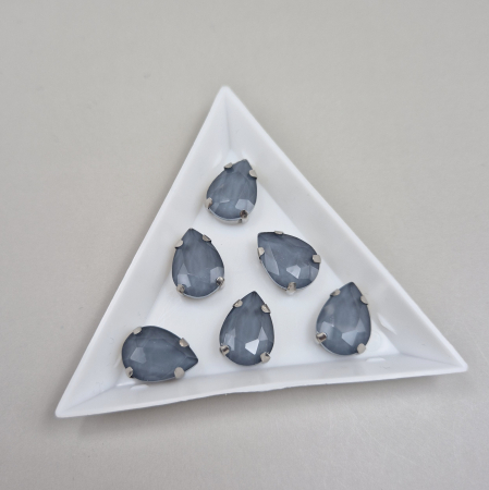 Gri/ Grafit - Stras Lacrima 10x14mm Grafit jelly