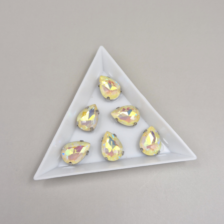 Strasuri - culori speciale - toate formele - Stras lacrima 10x14mm Narcisa AB