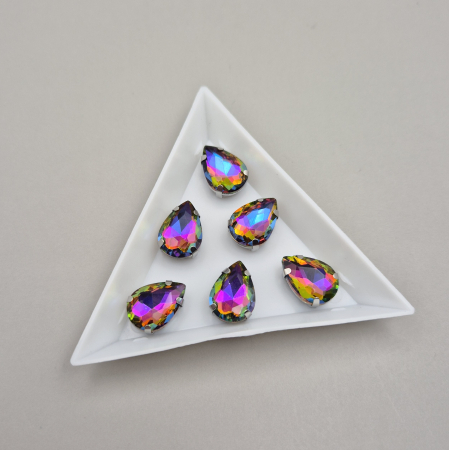 Strasuri Lacrima - Stras lacrima 10x14mm multicolor RB