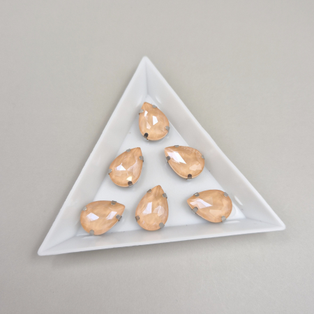 Ivoire - Stras lacrima 10x14mm Skin Jelly