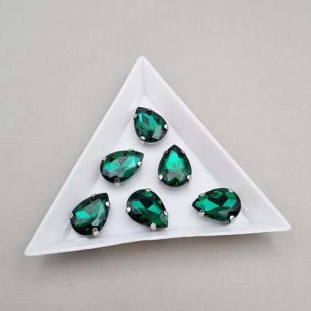 Strasuri Lacrima - Stras 10x14mm lacrima Smarald