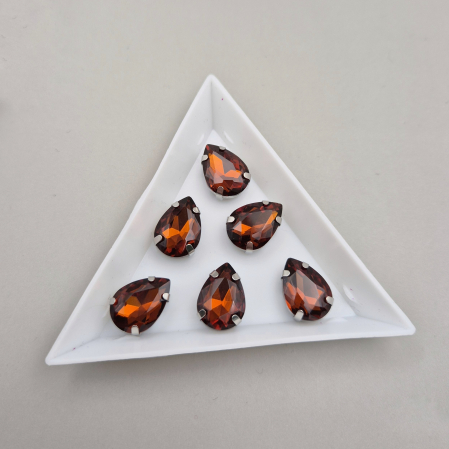 Strasuri Lacrima - Stras Lacrima 10x14mm Tea color