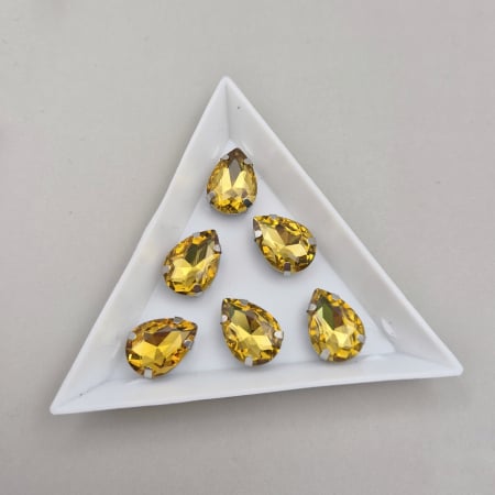 Strasuri Lacrima - Stras Lacrima 10x14mm Topaz