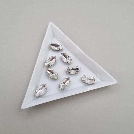 Clear/ Clear AB - Stras Frunza 6x12mm clear