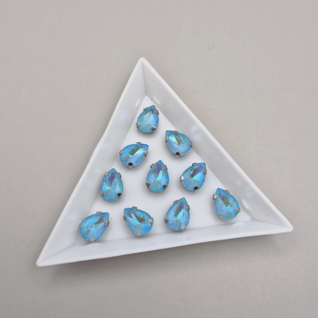 Strasuri - culori speciale - toate formele - Stras Lacrima 7x10mm Aquamarine AB