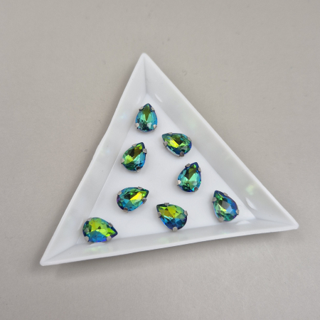 Strasuri - culori speciale - toate formele - Stras lacrima 7x10mm Fruit green RB