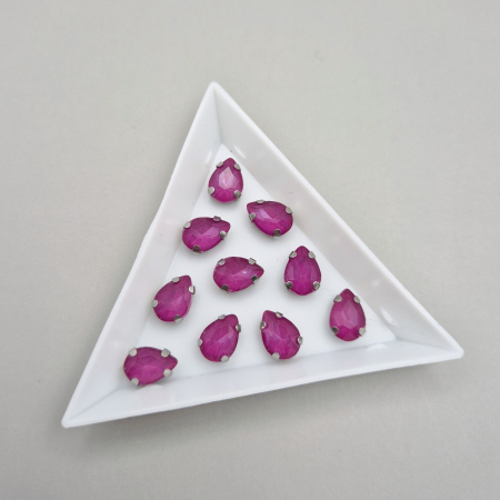 Strasuri - culori speciale - toate formele - Stras Lacrima 7x10mm Fucsia jelly