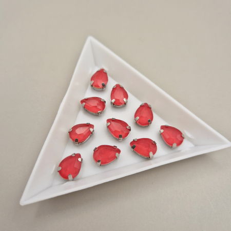 Rosu - Stras 7x10mm lacrima Rosu jelly