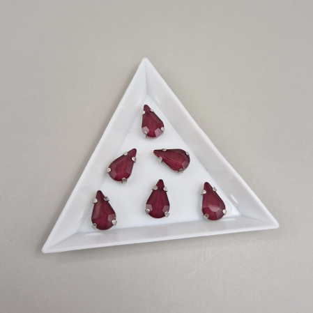 Rosu - Stras lacrima 8x13mm Rosu inchis Jelly