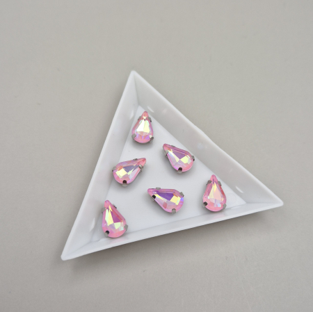 Strasuri Lacrima - Stras lacrima 8x13mm roz AB