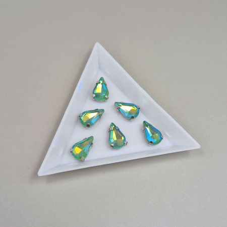 Strasuri - culori speciale - toate formele - Stras lacrima 8x13mm Smarald AB